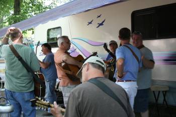 The New Harmony Band Jamming in the RV Park 